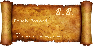 Bauch Botond névjegykártya